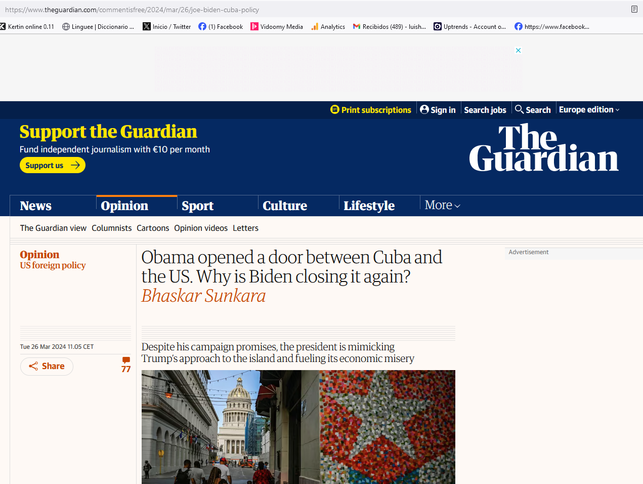 Le quotidien The Guardian reconnait la guerre économique des États-Unis contre Cuba